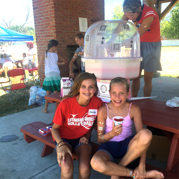 9th and 5th grader @ Laura's Home Back to School Fair