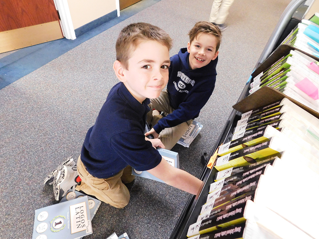 3rd Graders Helping Out in Latin Class