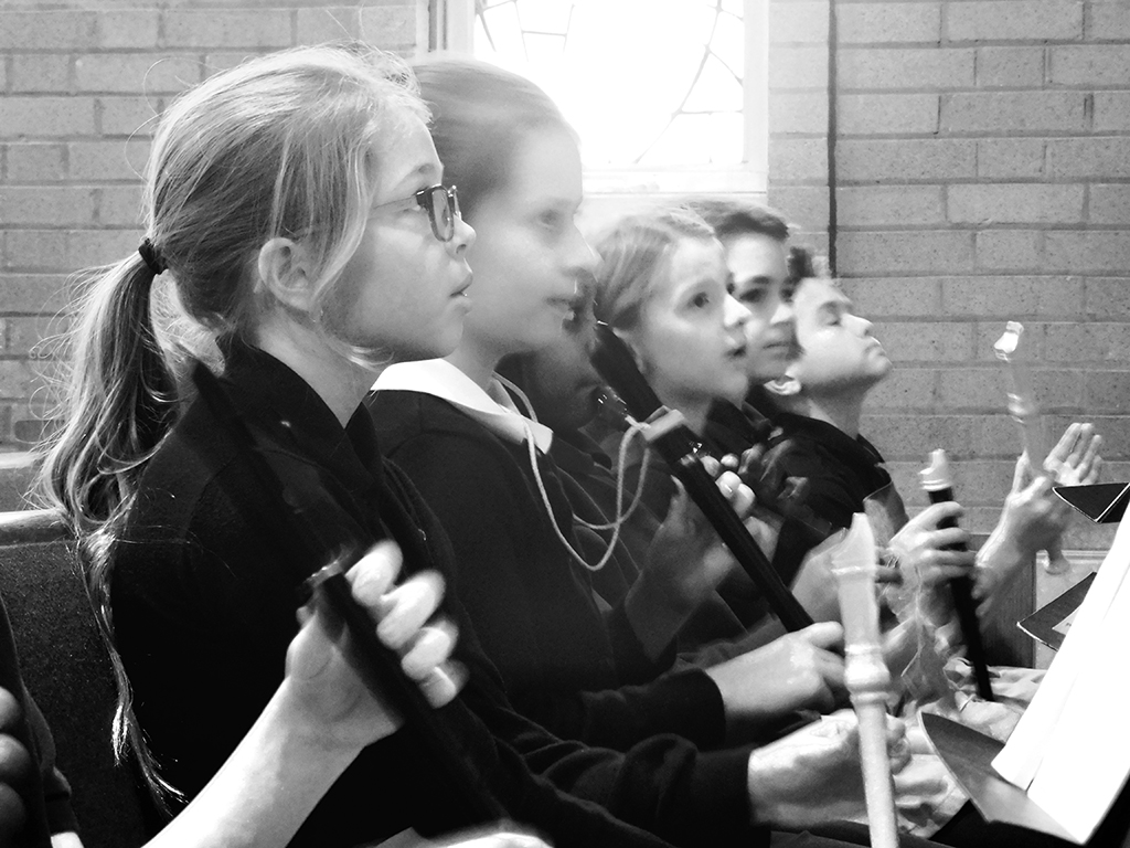 3rd Graders Learning the Recorder