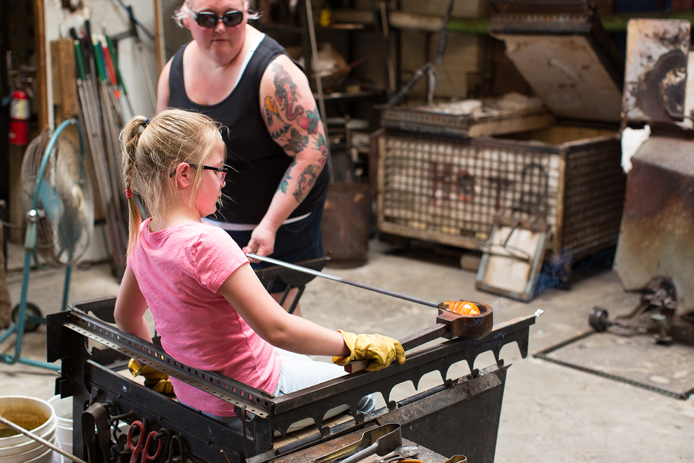 Fourth Grade Field Trip to a Glass Blowing Company