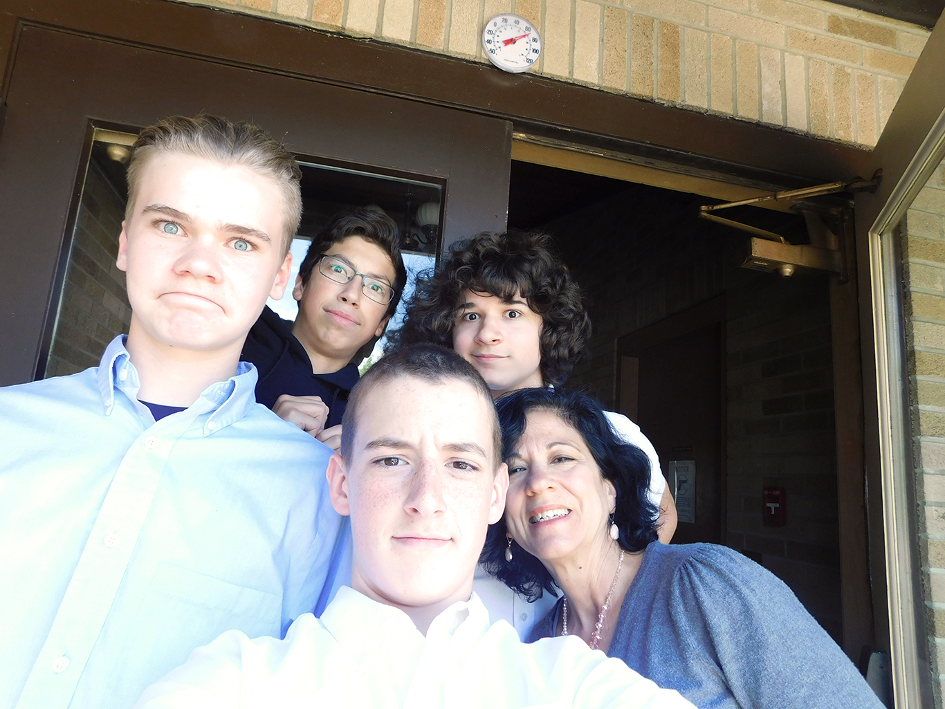 Upper School Students with Mrs. Foldesy