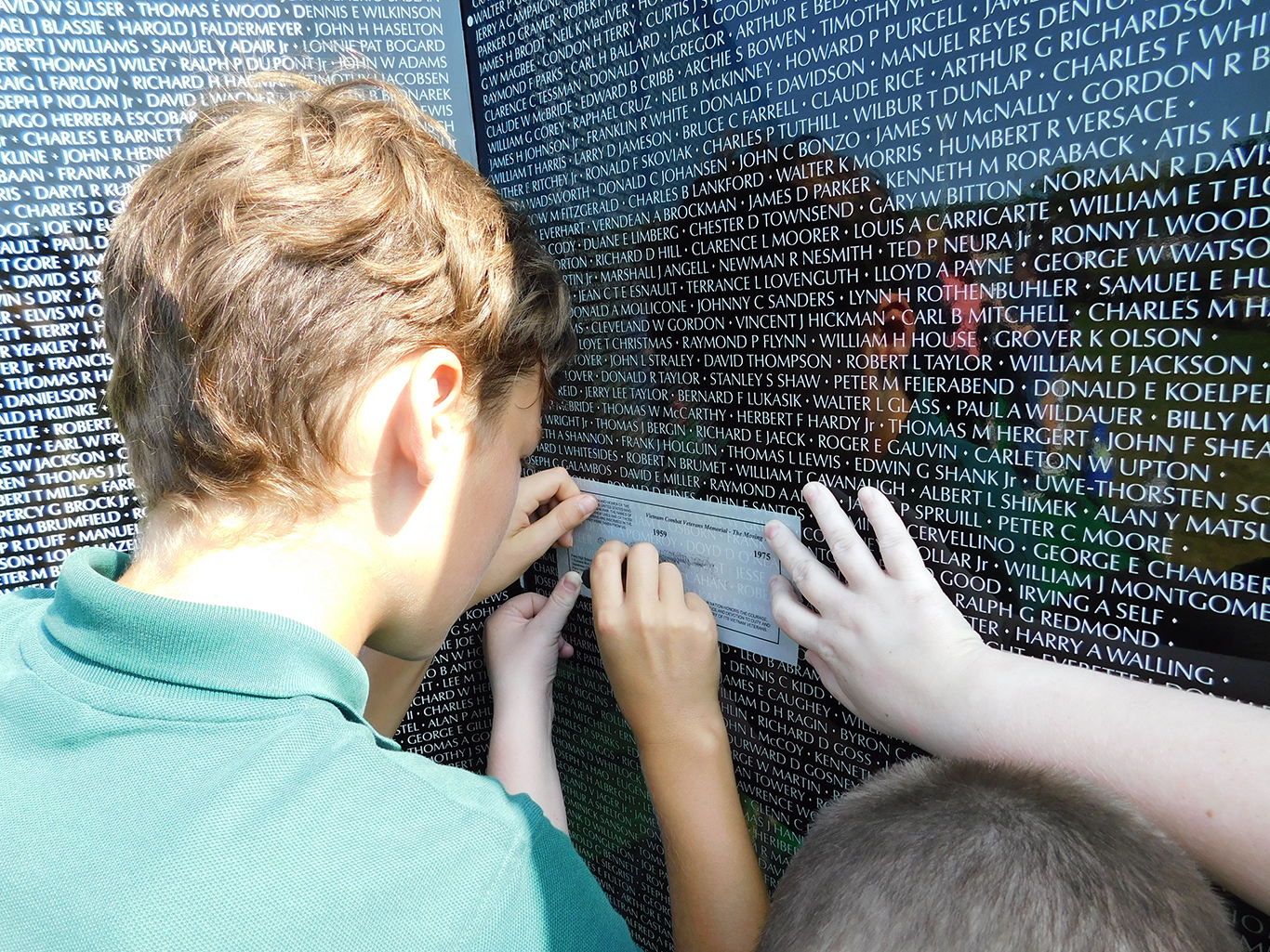 6th Grader at the Traveling War Memorial