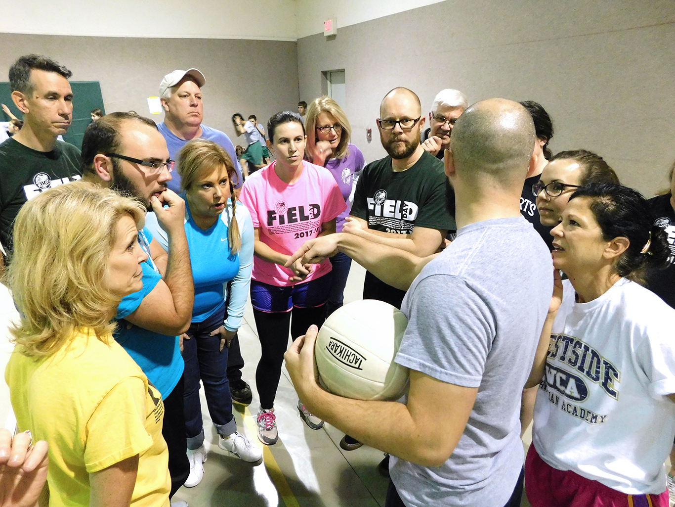 Staff vs. Girls Volleyball Team
