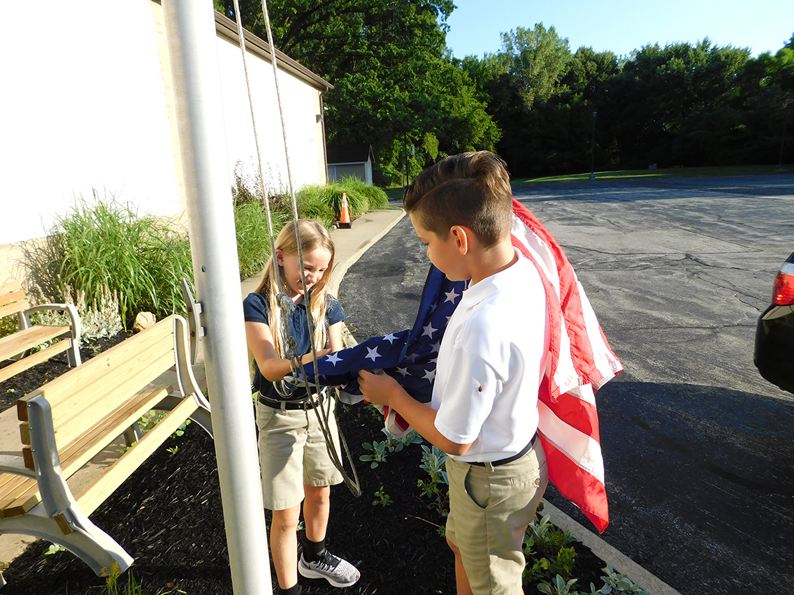 Sixth Grade Flag Duty